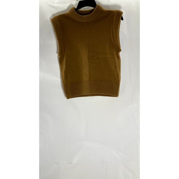 PARIS ATELIER & OTHER STORIES Women's Dark Brown Wool/Cotton Sweater Vest SZ XS - Picture 1 of 9